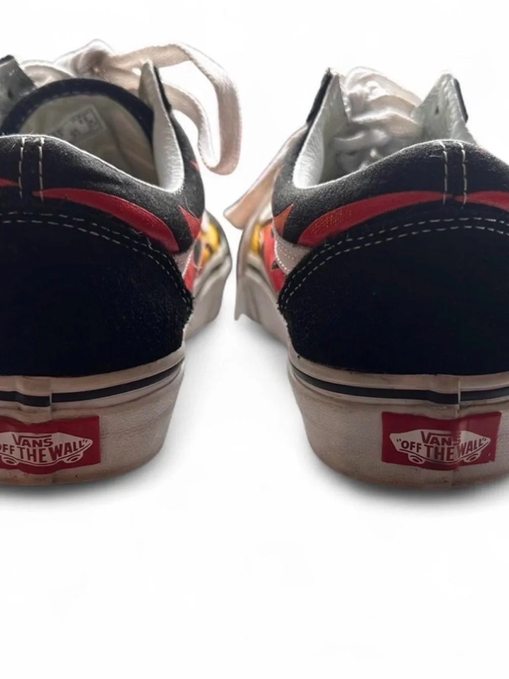 VANS Old Skool Flame Sneakers Womens Size 8 Men’s Size 6.5 Skater Shoes Black